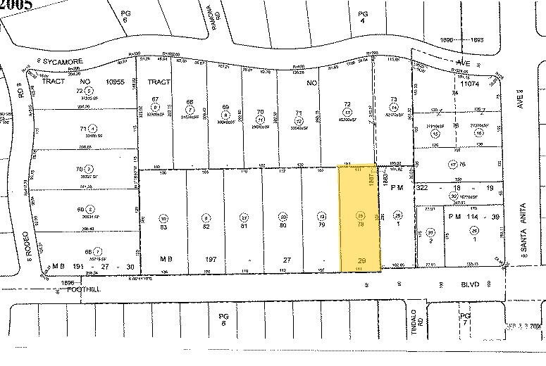 21 W Foothill Blvd, Arcadia, CA for lease - Plat Map - Image 2 of 2