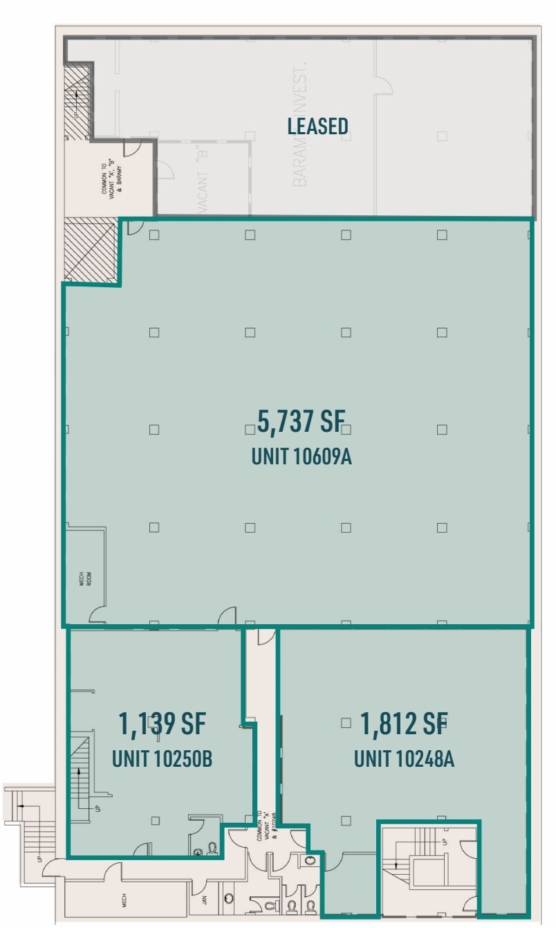 10248-10260 106th St NW, Edmonton, AB for lease Floor Plan- Image 1 of 3