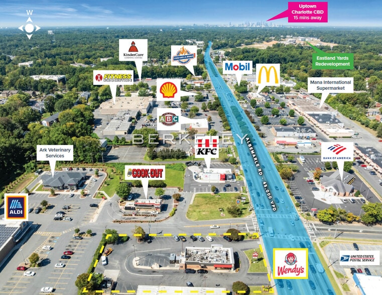 6500 Albemarle Rd, Charlotte, NC à vendre - Photo du bâtiment - Image 2 de 5