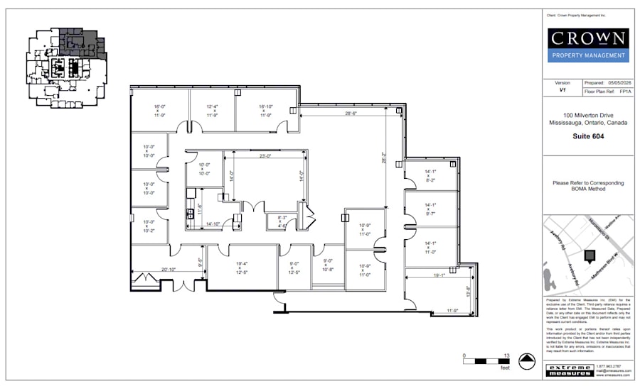 100 Milverton Dr, Mississauga, ON for lease Floor Plan- Image 1 of 1