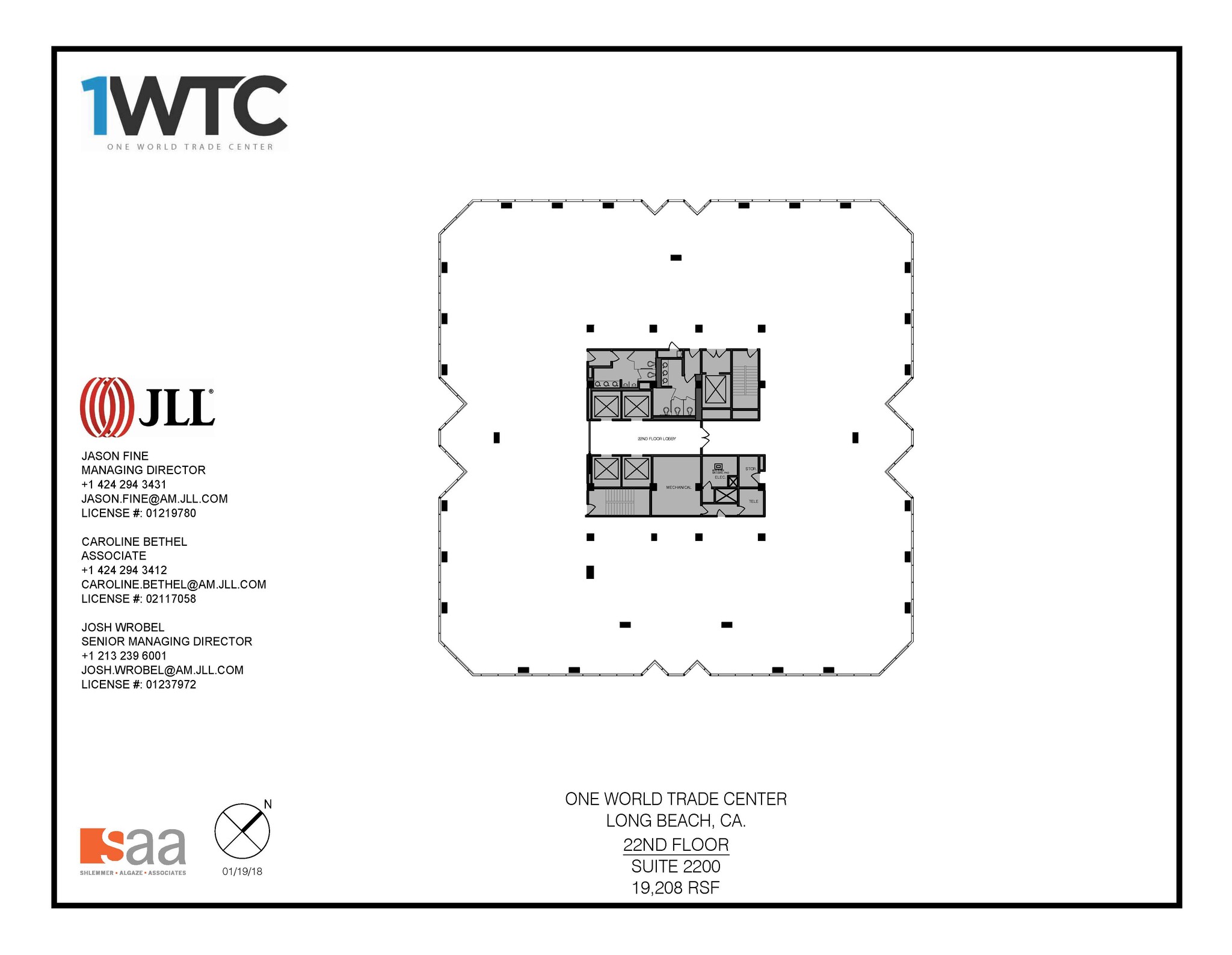 1 World Trade Ctr, Long Beach, CA à louer Plan d  tage- Image 1 de 1