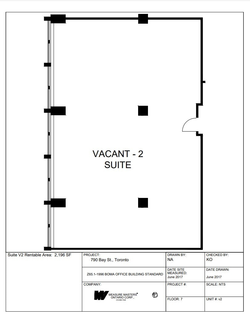 790 Bay St, Toronto, ON for lease Floor Plan- Image 1 of 1