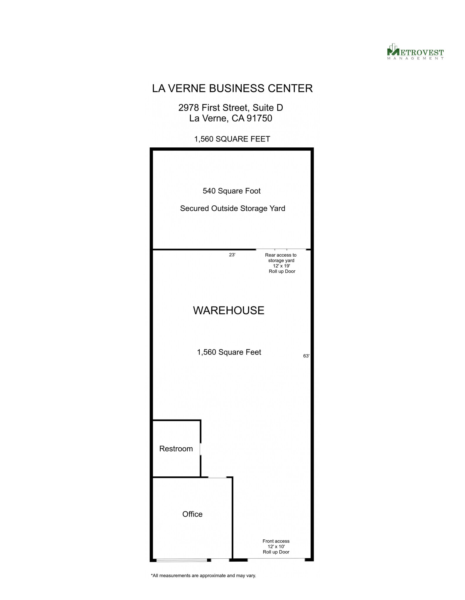 2974-2988 First St, La Verne, CA for lease Floor Plan- Image 1 of 1
