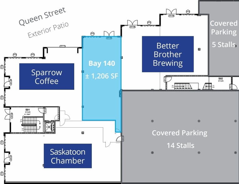 536 2nd Av N, Saskatoon, SK for lease - Site Plan - Image 2 of 3