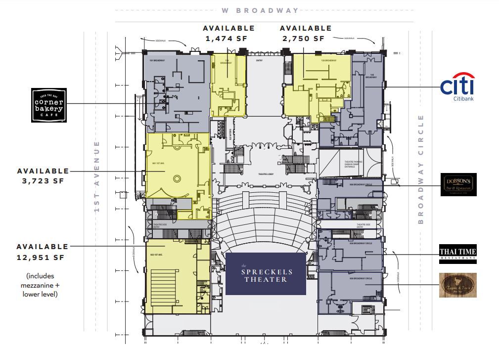 121 Broadway, San Diego, CA à louer Plan de site- Image 1 de 1