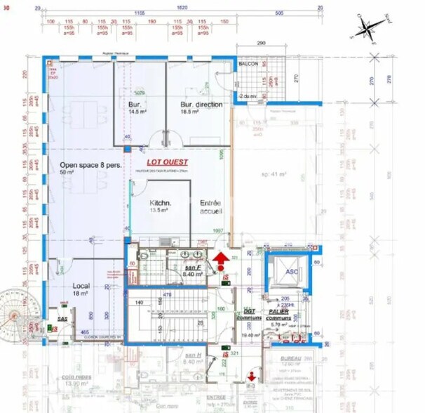 Bureau dans Saint-Priest à louer - Plan d’étage - Image 2 de 12