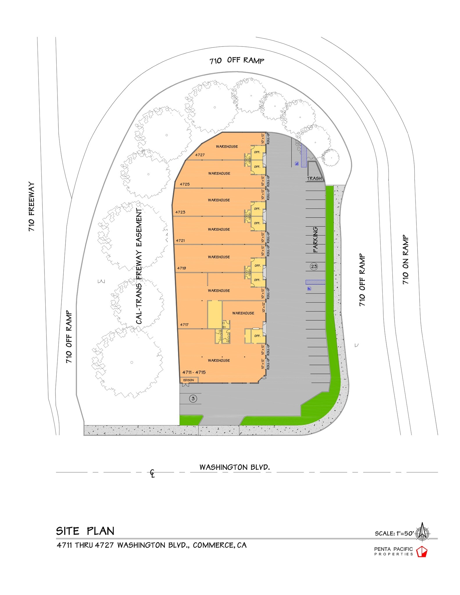 4711-4727 E Washington Blvd, Commerce, CA for lease Site Plan- Image 1 of 10