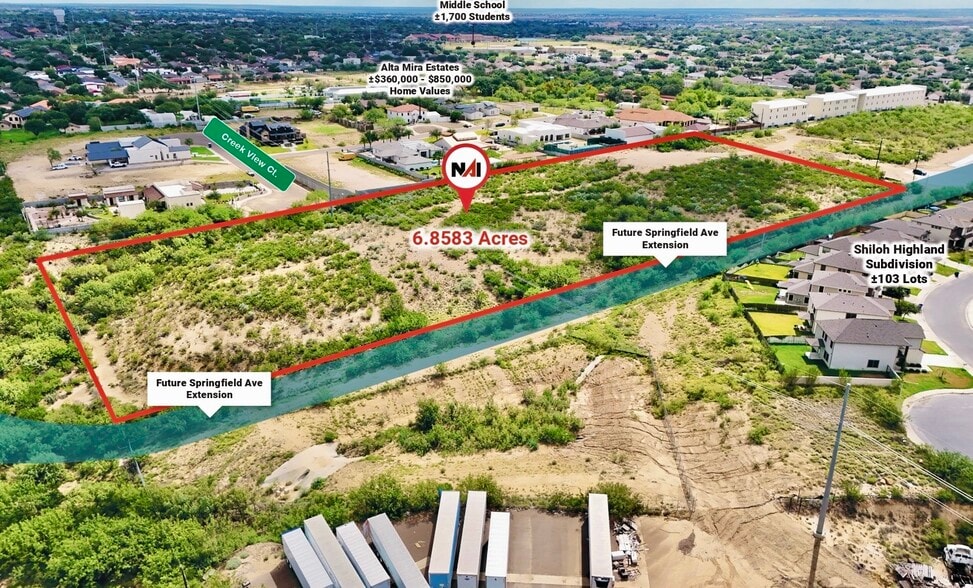 0000 Springfield Ave, Laredo, TX for sale - Aerial - Image 3 of 9