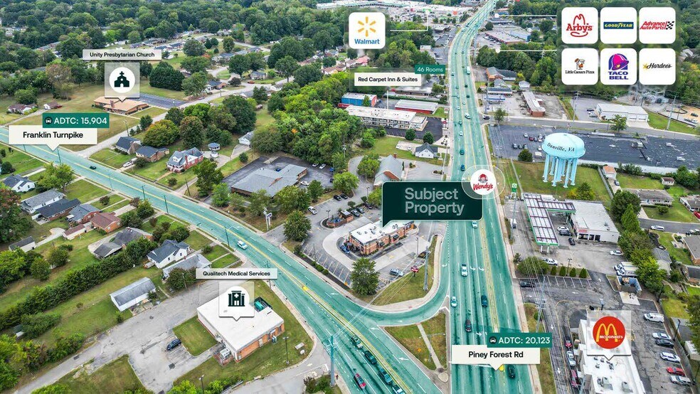 1416 Piney Forest Rd, Danville, VA à vendre - Photo du bâtiment - Image 2 de 2