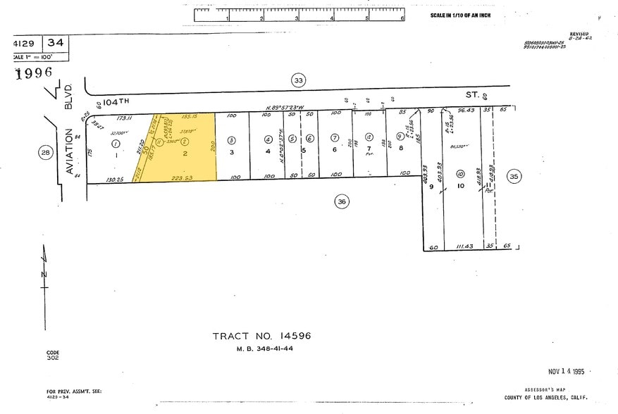 5540 W 104th St, Los Angeles, CA for lease - Plat Map - Image 2 of 17