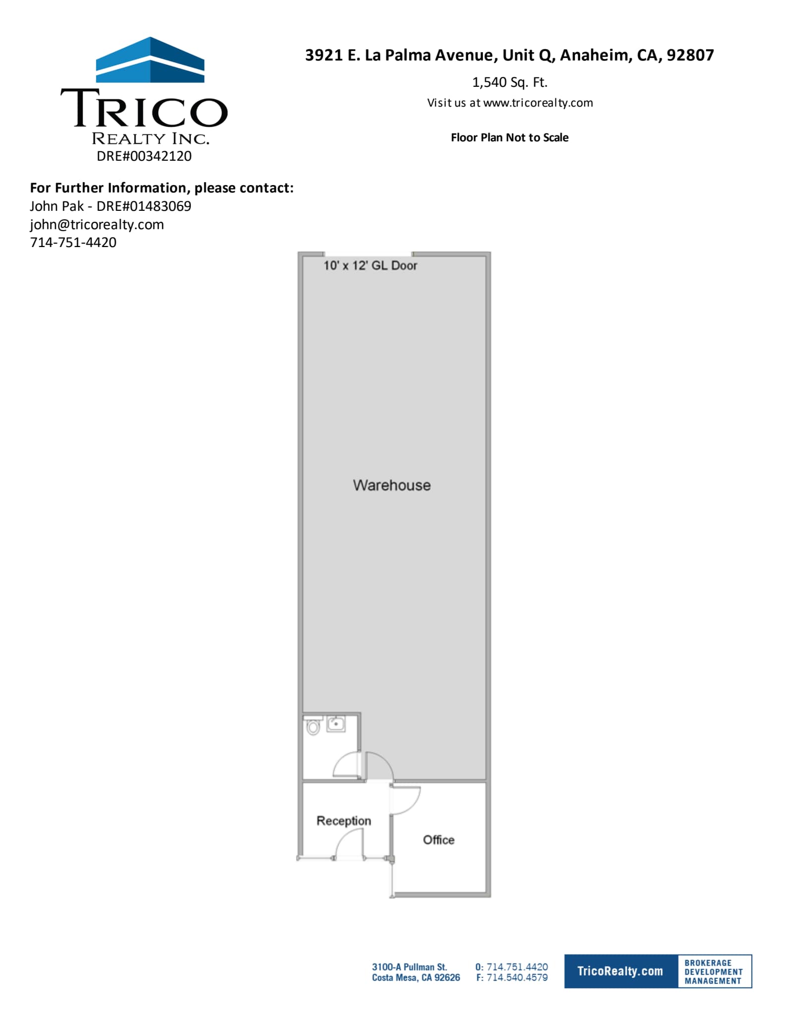 3911-3921 E La Palma Ave, Anaheim, CA for lease Floor Plan- Image 1 of 1