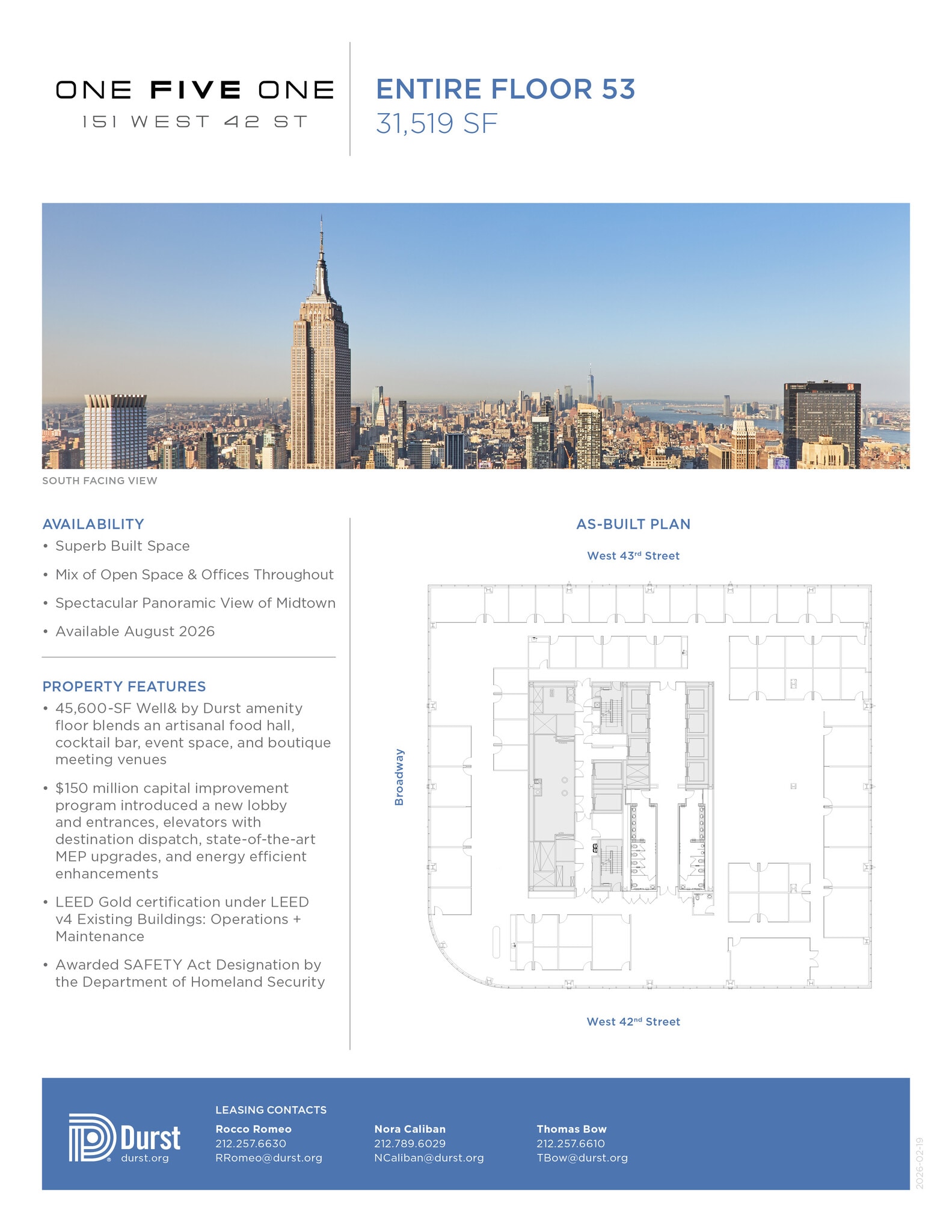 151 W 42nd St, New York, NY à louer Photo intérieure- Image 1 de 1