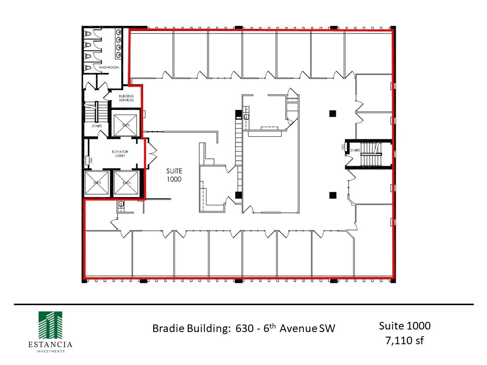 630 6th Ave SW, Calgary, AB for lease Floor Plan- Image 1 of 4