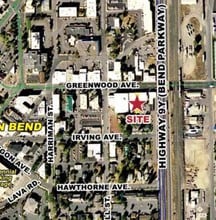23 NW Greenwood Ave, Bend, OR - Aérien Vue de la carte