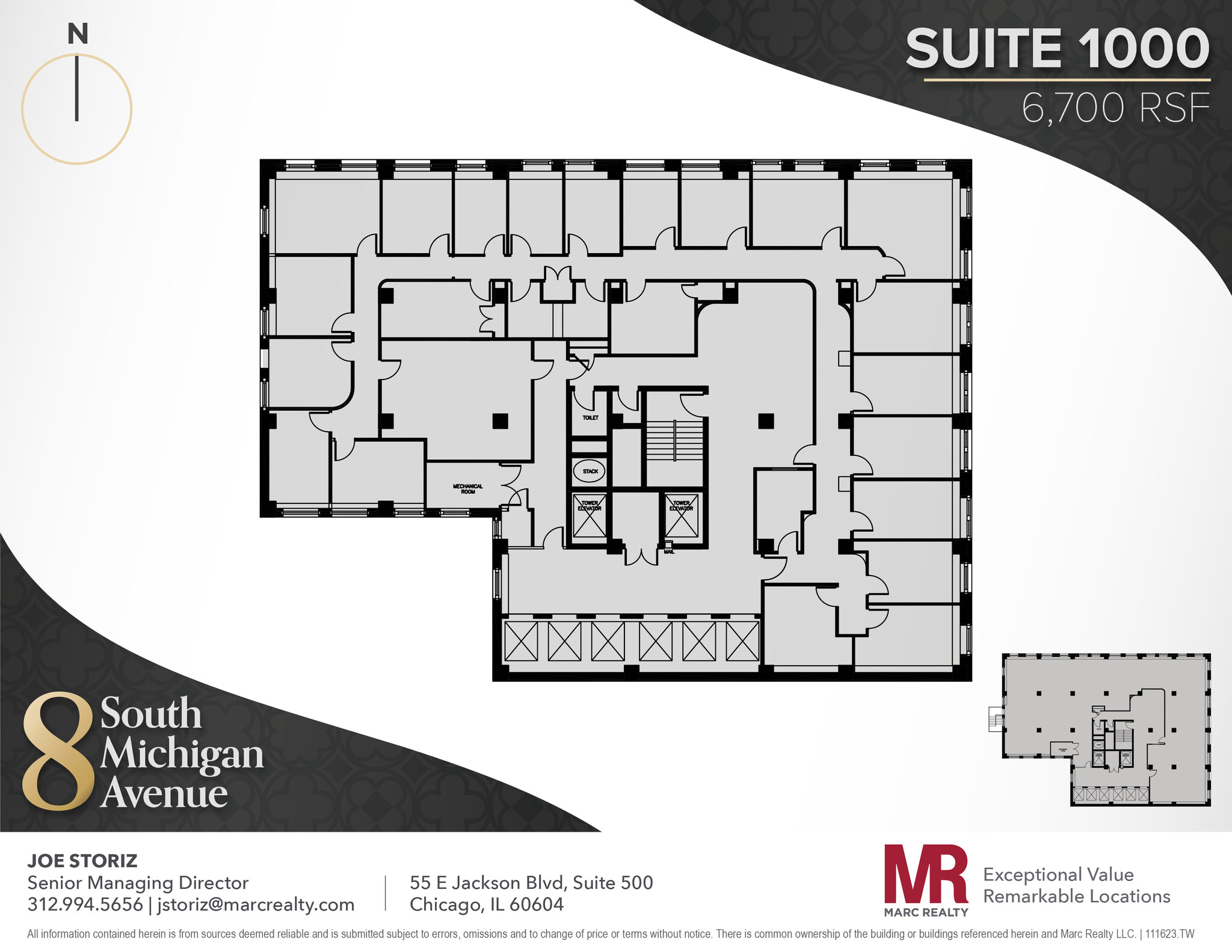 8 S Michigan Ave, Chicago, IL à louer Plan d  tage- Image 1 de 10