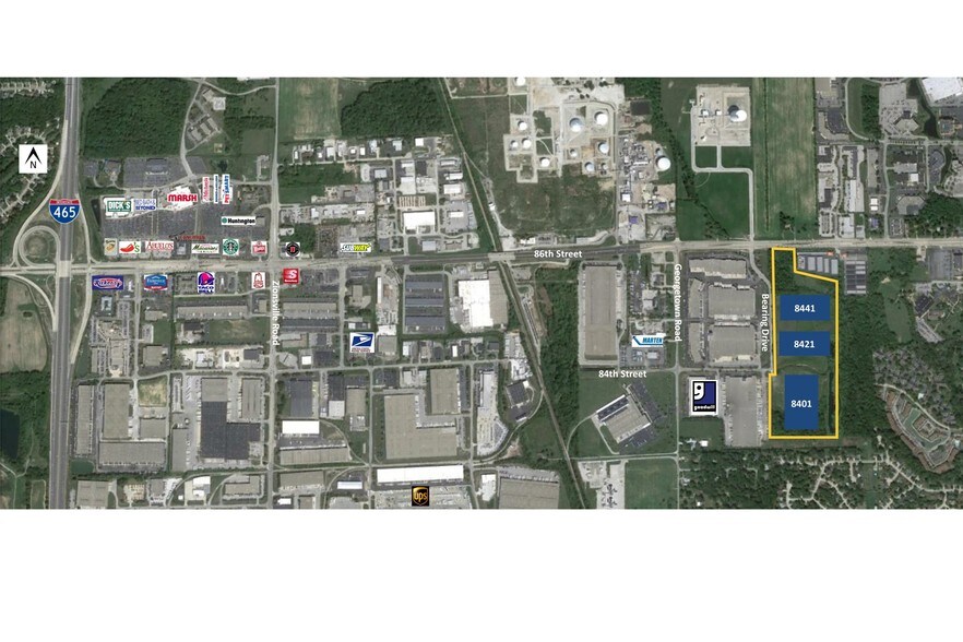 8421 Bearing Dr, Indianapolis, IN for lease - Aerial - Image 2 of 7