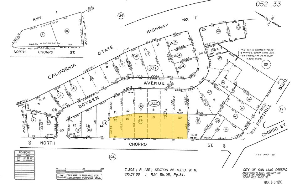 284 N Chorro St, San Luis Obispo, CA for sale - Plat Map - Image 2 of 2