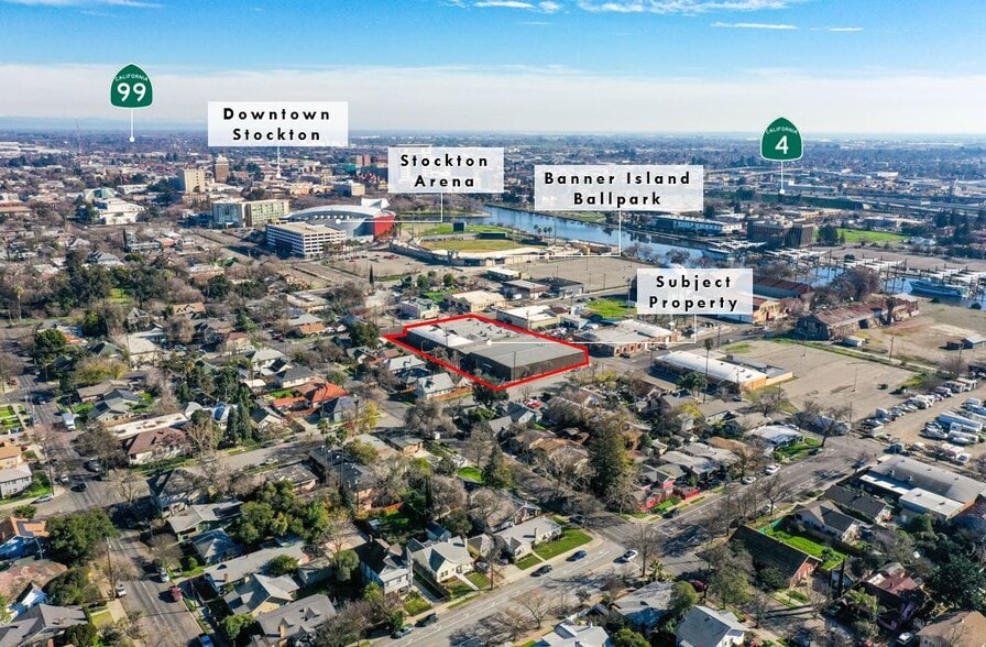 611 W Fremont St, Stockton, CA for lease - Aerial - Image 2 of 13