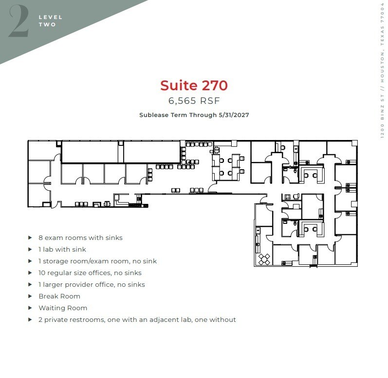 1200 Binz St, Houston, TX for lease Floor Plan- Image 1 of 1