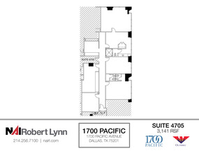 1700 Pacific Ave, Dallas, TX à louer Plan d  tage- Image 1 de 2