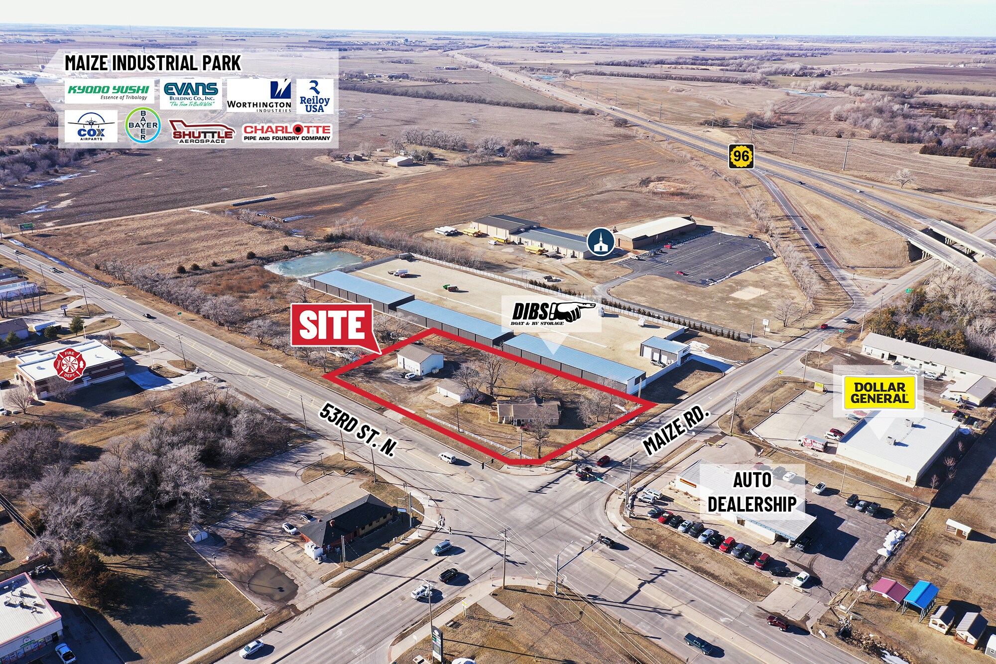 5401 N Maize Rd, Maize, KS à vendre Aérien- Image 1 de 3