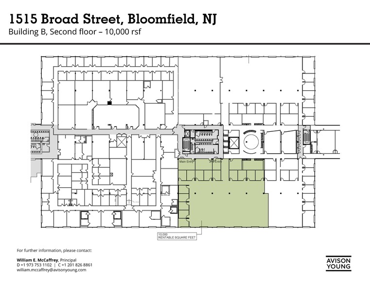 1515 Broad St, Bloomfield, NJ à louer - Plan d’étage - Image 2 de 6