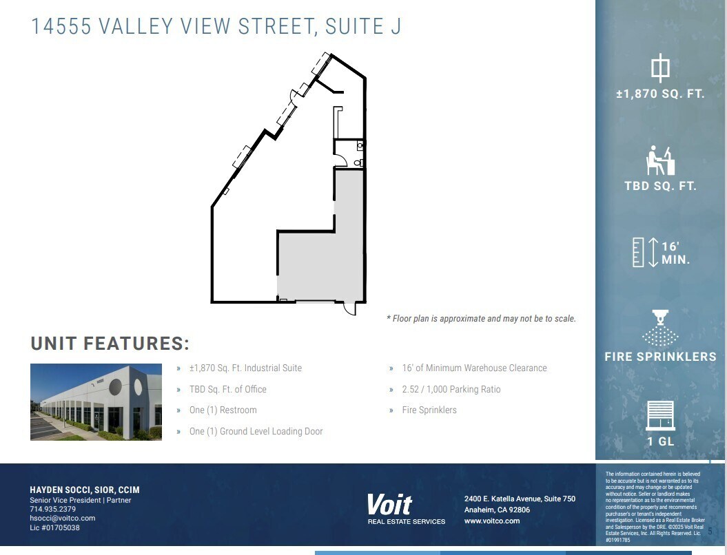 14525 Valley View Ave, Santa Fe Springs, CA for lease Floor Plan- Image 1 of 1