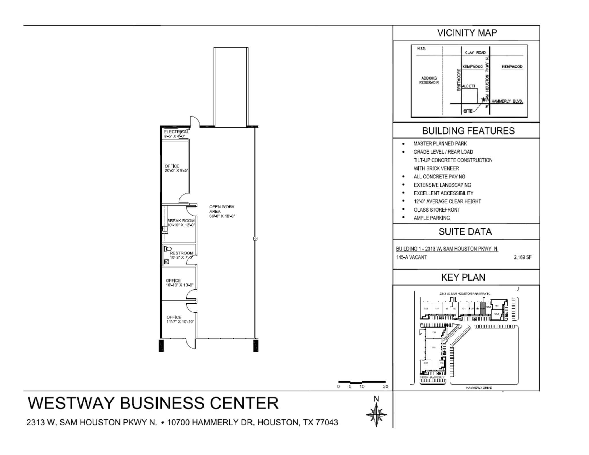 2313 W Sam Houston Pky N, Houston, TX à louer Plan de site- Image 1 de 1