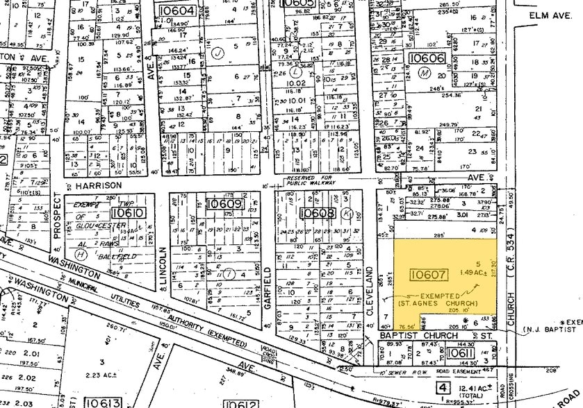 121 W Church St, Blackwood, NJ à vendre - Plan cadastral - Image 3 de 5