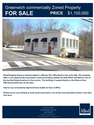 More details for 301 Valley Rd, Cos Cob, CT - Specialty for Sale