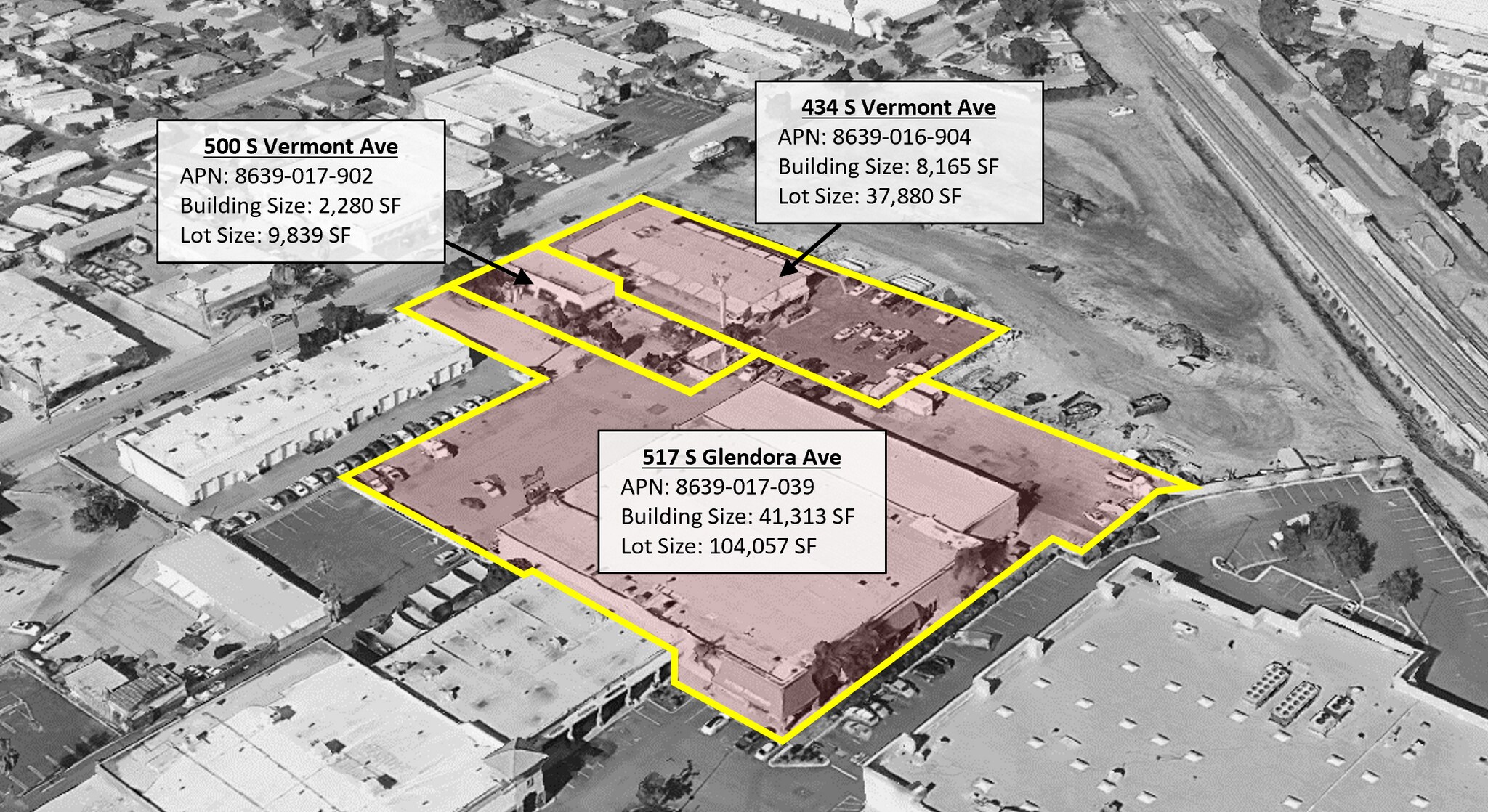 Glendora Large Scale TOD Opportunity portefeuille de 3 propriétés à vendre sur LoopNet.ca Aérien- Image 1 de 10
