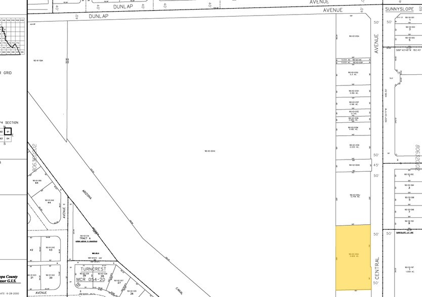 8828 N Central Ave, Phoenix, AZ à louer - Plan cadastral - Image 3 de 8