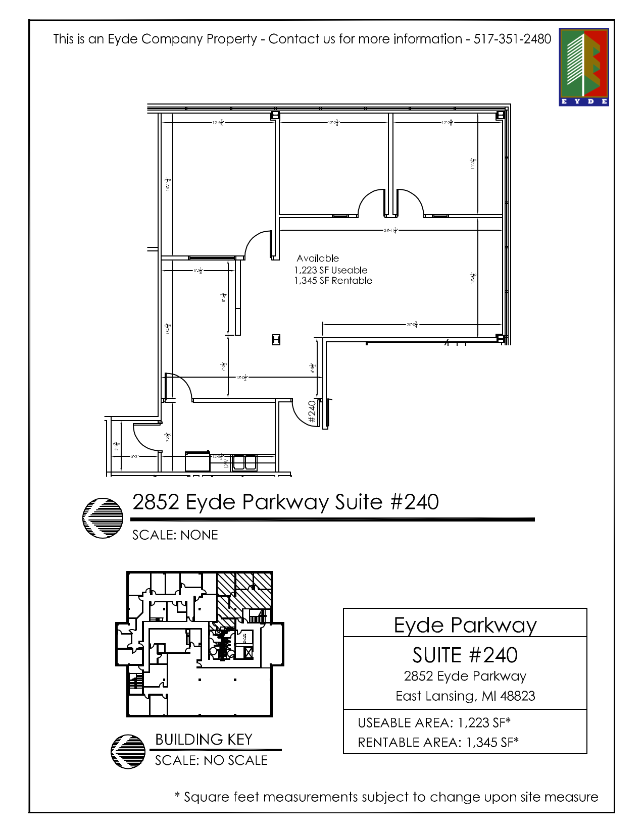 2852 Eyde Pky, East Lansing, MI for lease Floor Plan- Image 1 of 1