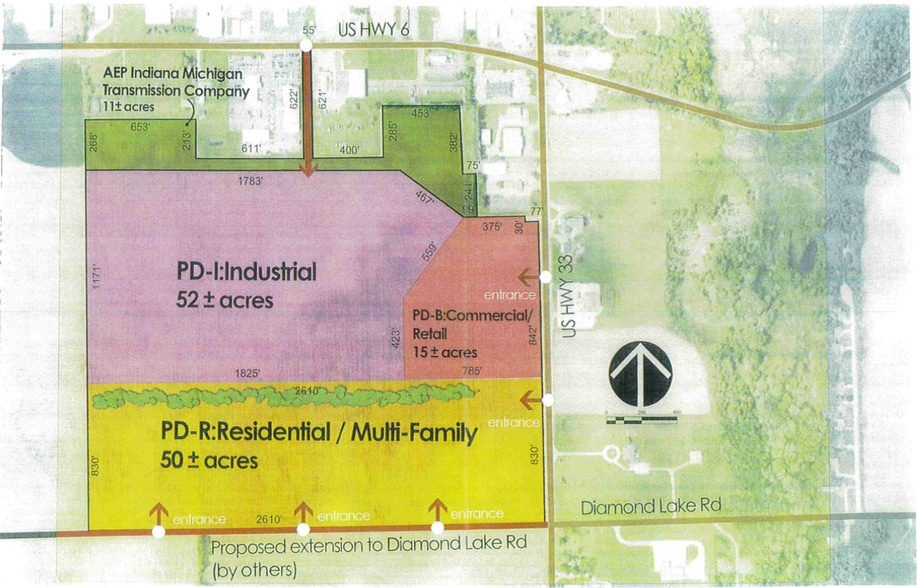 50 Acres Commercial US Hwy 33, Ligonier, IN for sale - Building Photo - Image 1 of 4