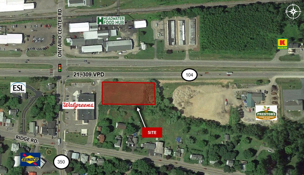 1558 Route 104, Ontario, NY for sale - Aerial - Image 2 of 6