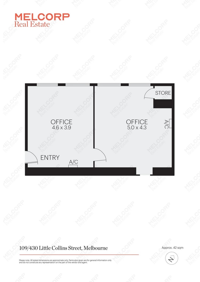 430 Little Collins St, Melbourne, VIC 3000 - Unité 109 - - Plan d’étage - Image 1 of 3