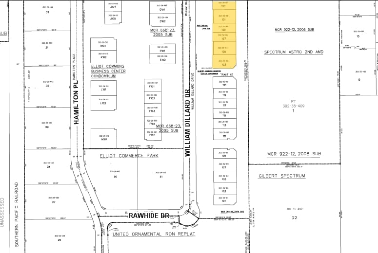 219 S William Dillard Dr, Gilbert, AZ for sale - Plat Map - Image 2 of 7