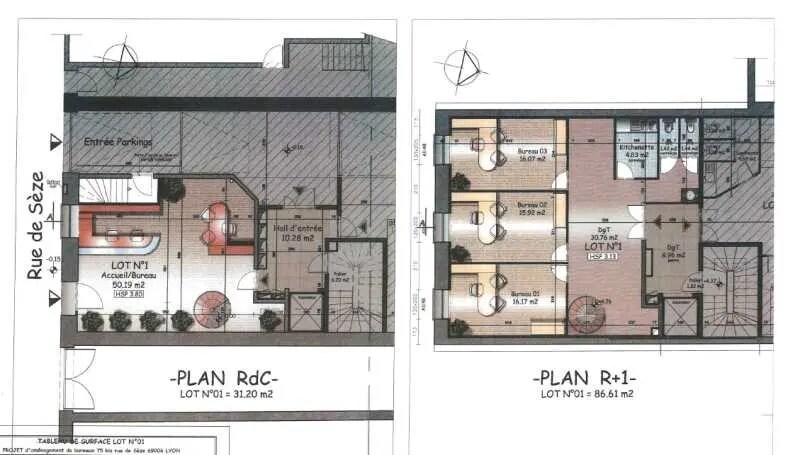 75 Bis Rue De Sèze, Lyon à louer - Plan d’étage - Image 3 de 4
