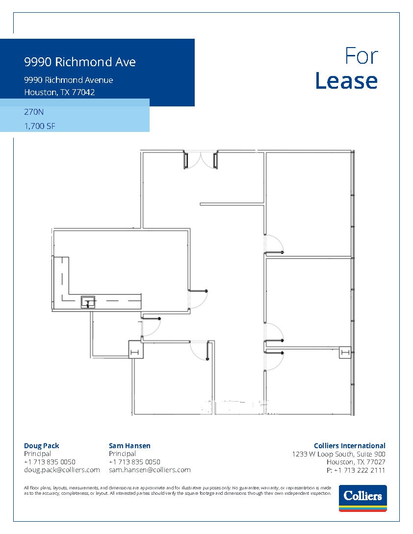 9990 Richmond Ave, Houston, TX à louer Plan d’étage- Image 1 de 1