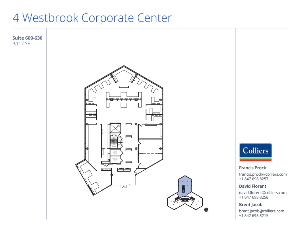 4 Westbrook Corporate Ctr, Westchester, IL for lease Floor Plan- Image 1 of 1