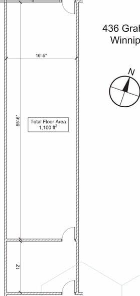424-438 Graham Av, Winnipeg, MB for lease - Floor Plan - Image 3 of 8