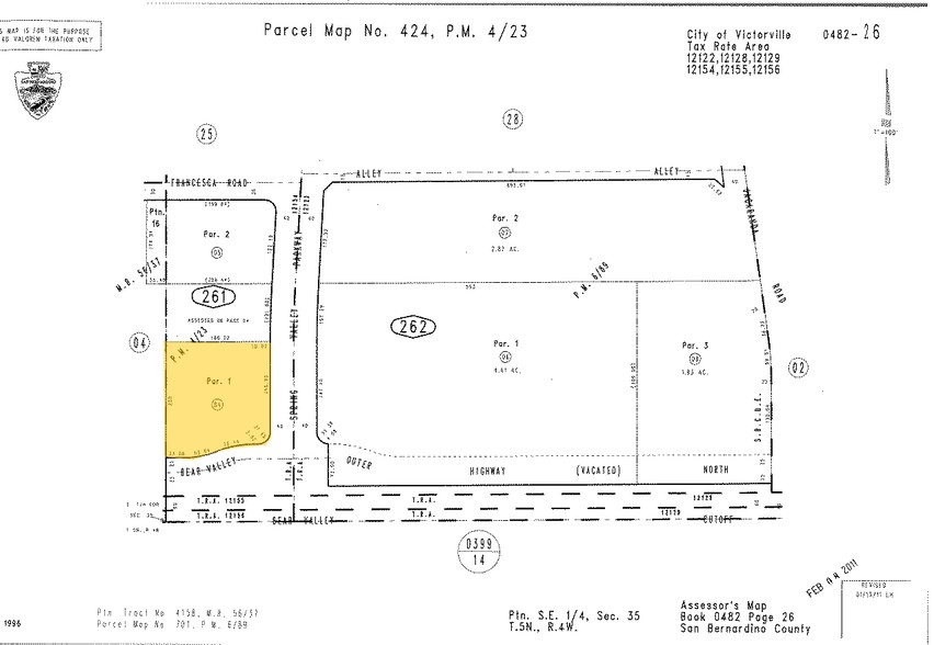 18130 Bear Valley Rd, Victorville, CA for sale - Plat Map - Image 2 of 2