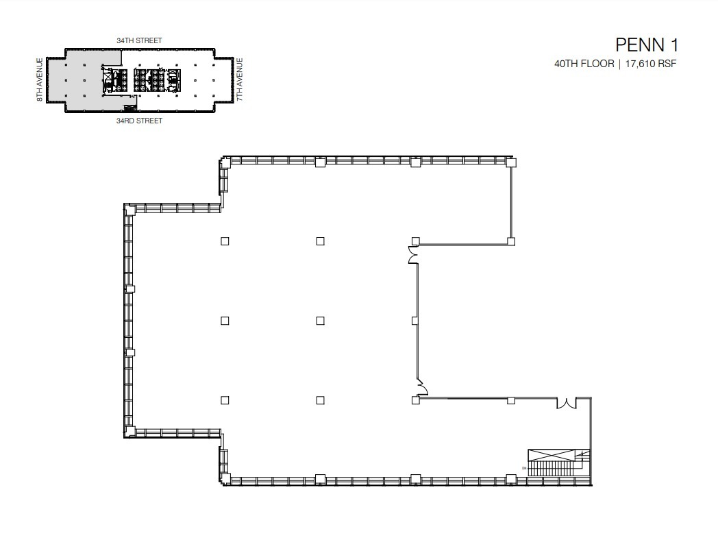 PENN 1, New York, NY à louer Plan d’étage- Image 1 de 2