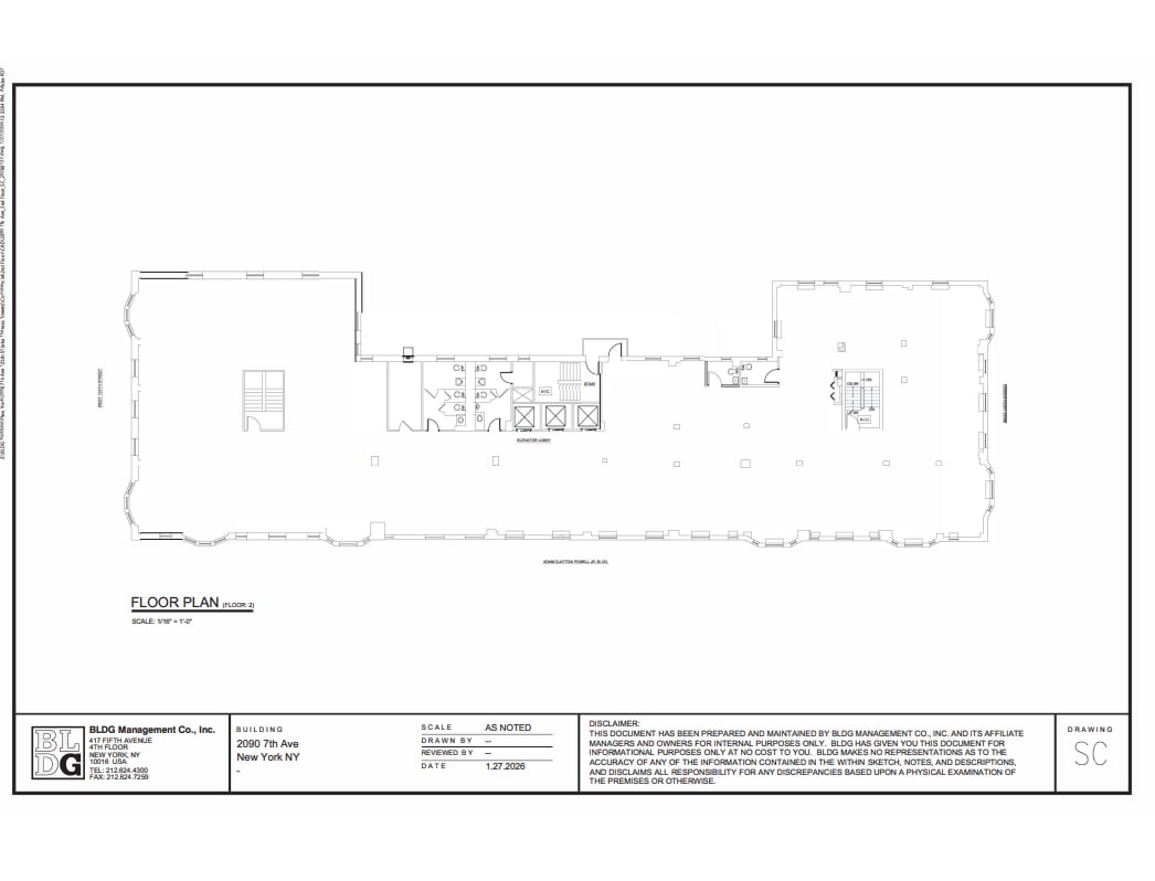 2090 Seventh Ave, New York, NY à louer Plan d’étage- Image 1 de 1