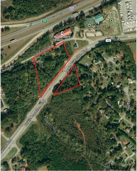 000 Hwy 124 & Zion Church Rd, Braselton, GA à vendre - Aérien - Image 3 de 4