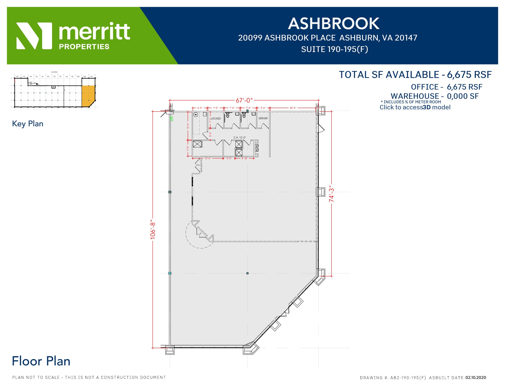 20116 Ashbrook Pl, Ashburn, VA à louer Plan de site- Image 1 de 1