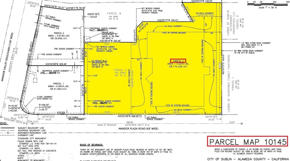 7153-7177 Amador Plaza Rd, Dublin, CA for lease - Plat Map - Image 2 of 5