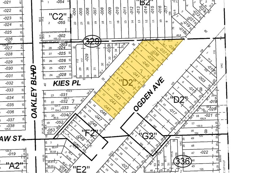 2240 W Ogden Ave, Chicago, IL à louer - Plan cadastral - Image 2 de 7