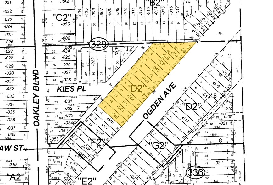 2240 W Ogden Ave, Chicago, IL for lease - Plat Map - Image 2 of 7