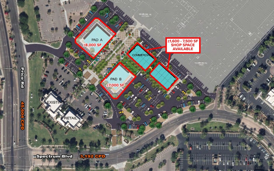 1200 S Price Rd, Chandler, AZ for lease - Site Plan - Image 2 of 2